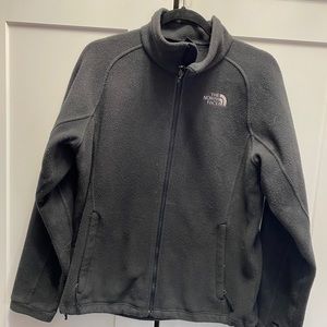 Worn north face jacket with stains